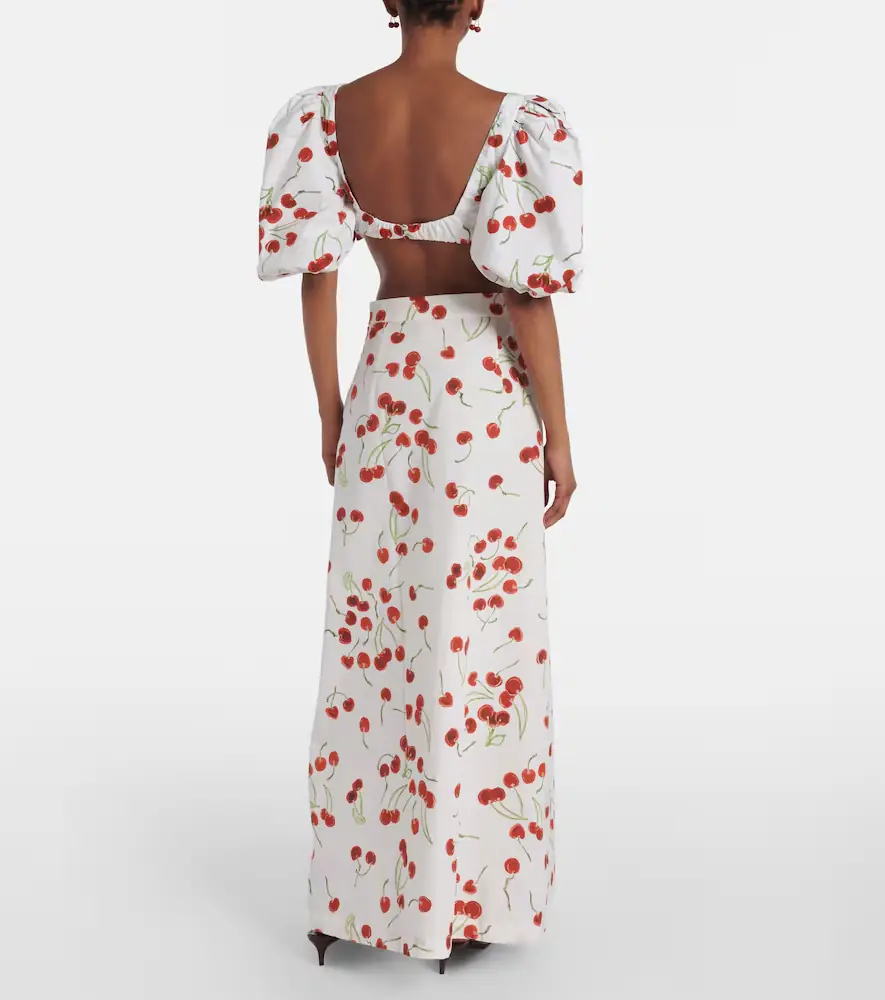 ADRIANA DEGREAS Printed cotton bandeau top | Thumbnail 4