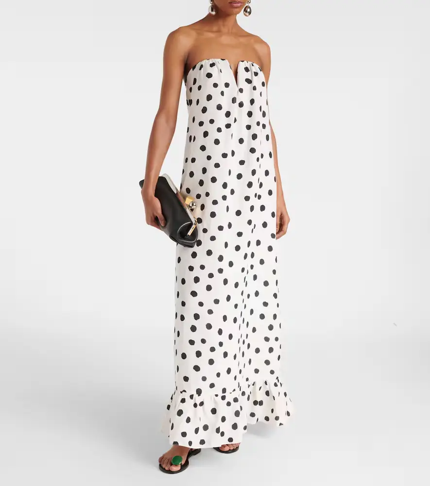 ADRIANA DEGREAS Polka-dot bustier dress | Thumbnail 2