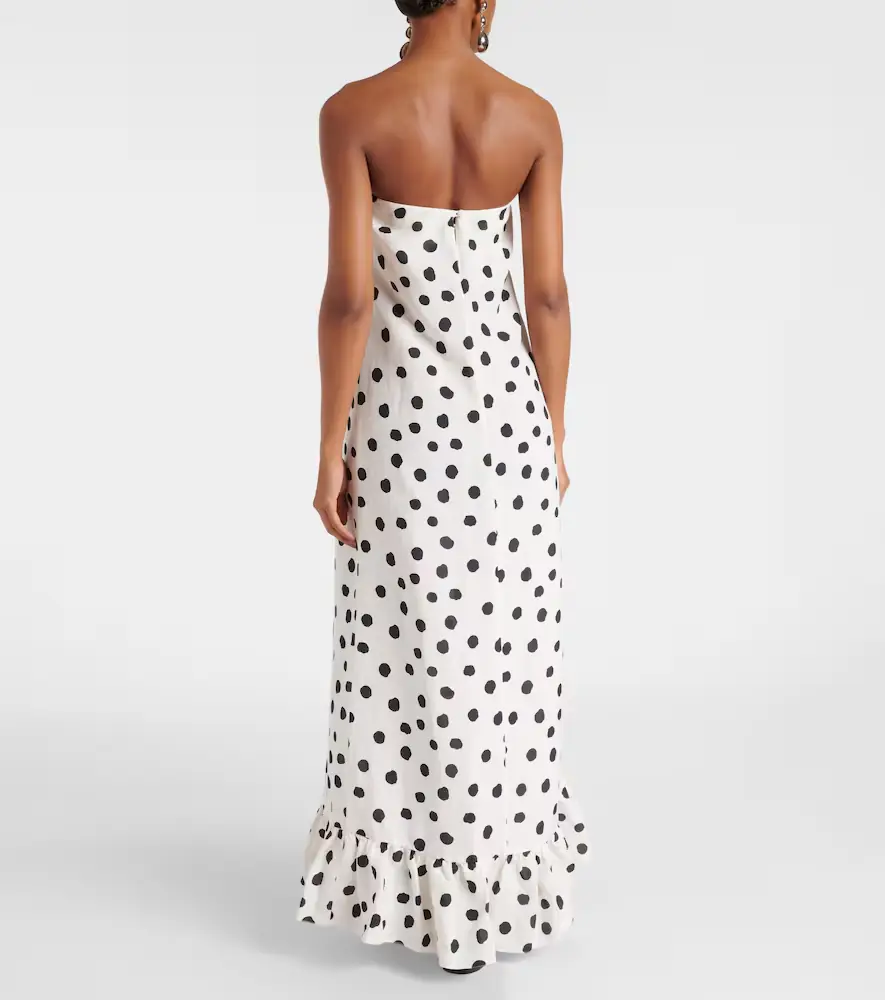 ADRIANA DEGREAS Polka-dot bustier dress | Thumbnail 3