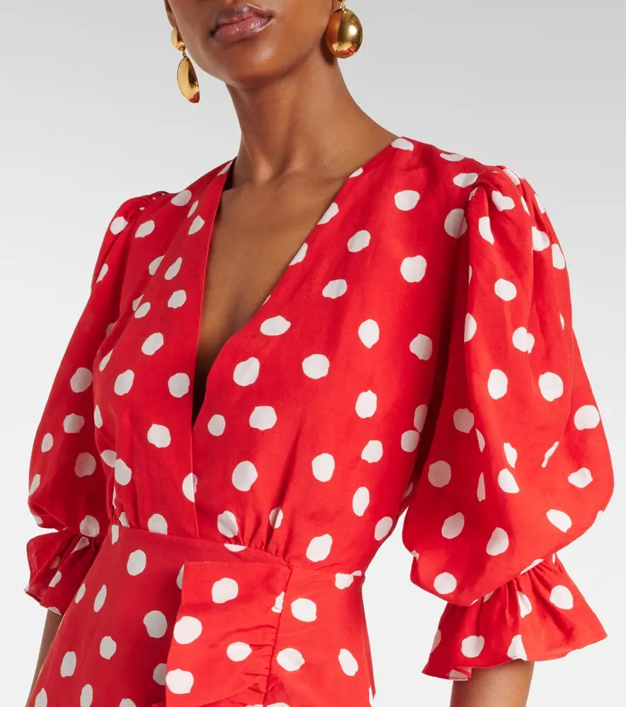 ADRIANA DEGREAS Polka-dot ruffled minidress | Thumbnail 5