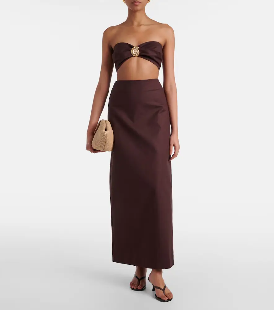 ADRIANA DEGREAS Cotton-blend maxi skirt | Thumbnail 3 ADRIANA DEGREAS Cotton-blend maxi skirt | Thumbnail 3