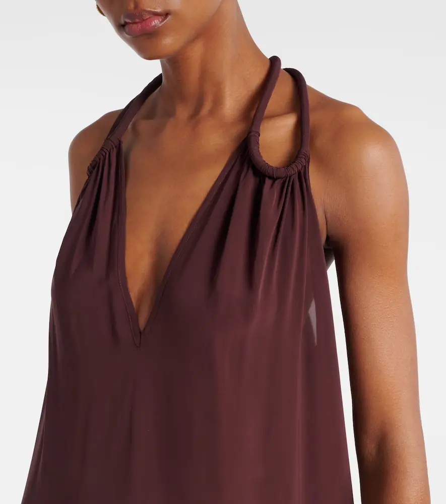 ADRIANA DEGREAS Satin maxi dress | Thumbnail 6