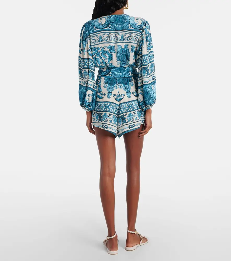ADRIANA DEGREAS Printed high-rise shorts | Thumbnail 3