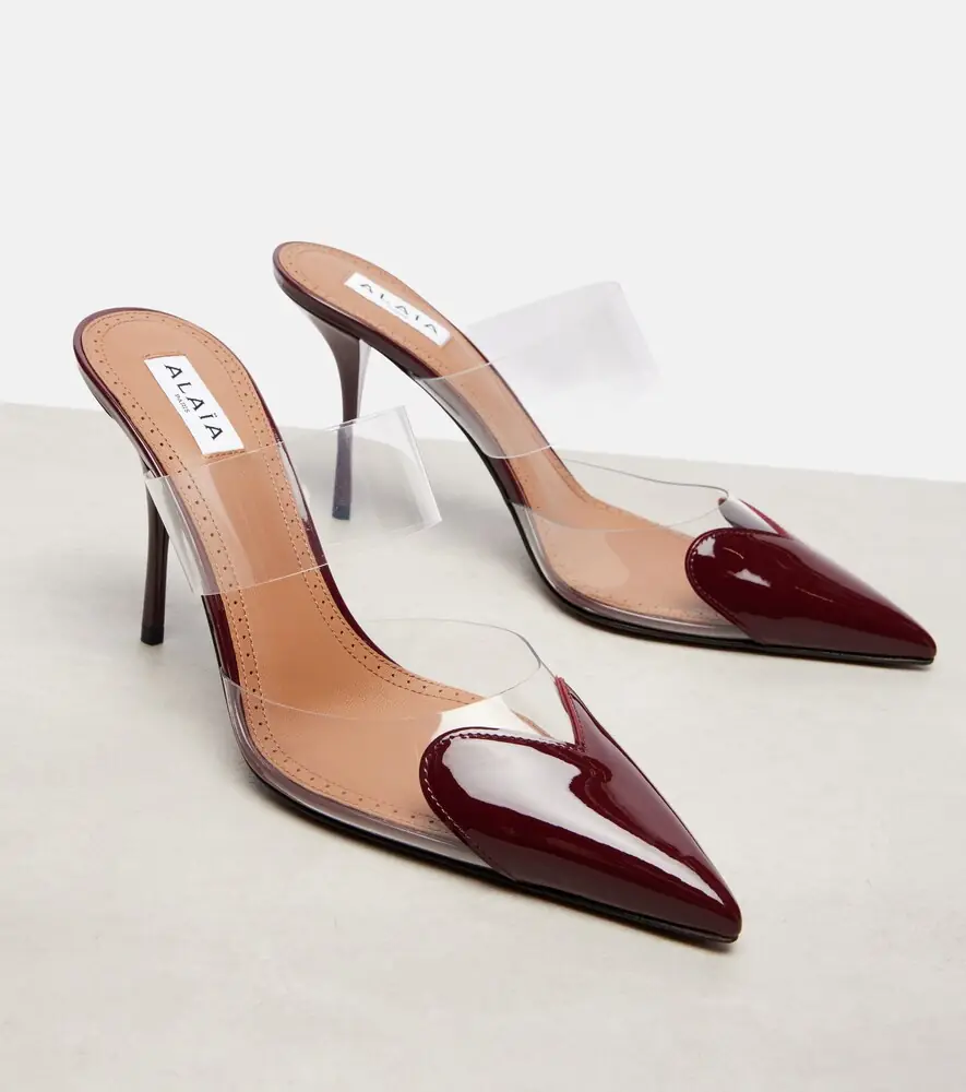 Alaïa Alaïa Le Caur 90 patent leather and PU mules | Thumbnail 4 Alaïa Alaïa Le Caur 90 patent leather and PU mules | Thumbnail 4