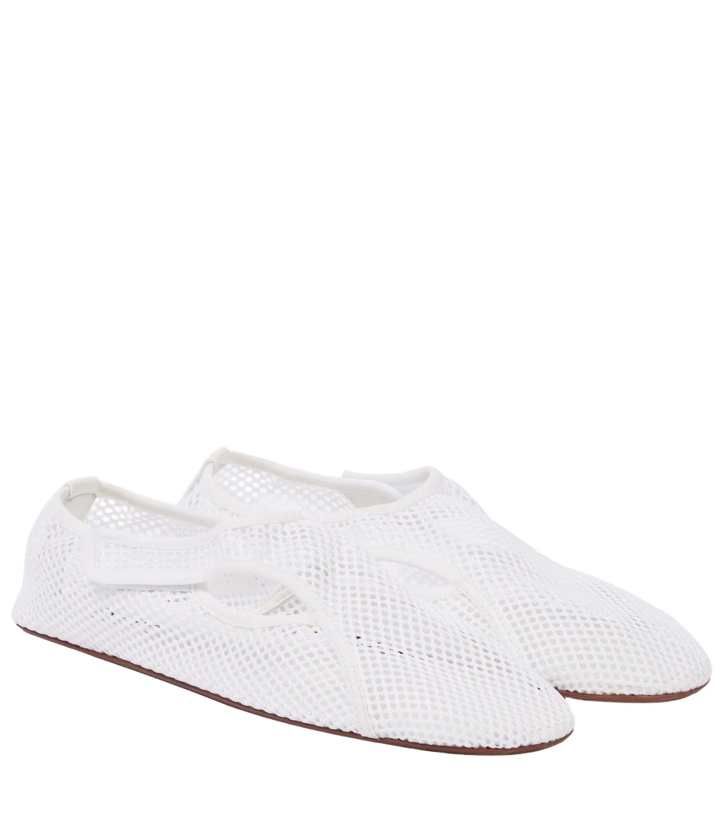 ALAÏA Flex leather-trimmed mesh ballet flats ALAÏA Flex leather-trimmed mesh ballet flats
