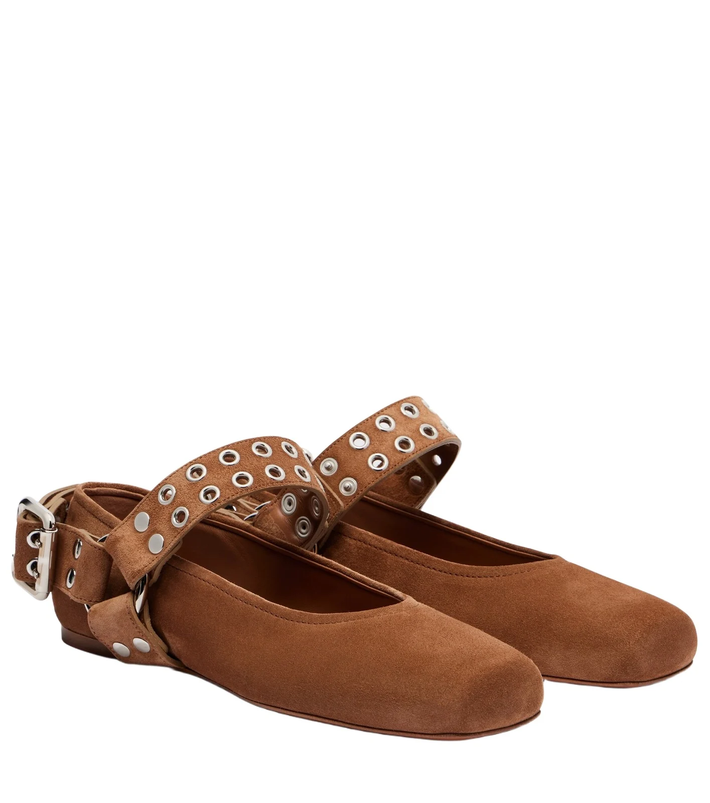ALAÏA Biker suede Mary Jane flats ALAÏA Biker suede Mary Jane flats