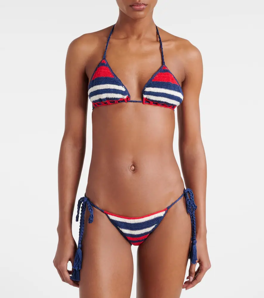 Anna Kosturova Gabrielle crochet cotton bikini bottoms | Thumbnail 3