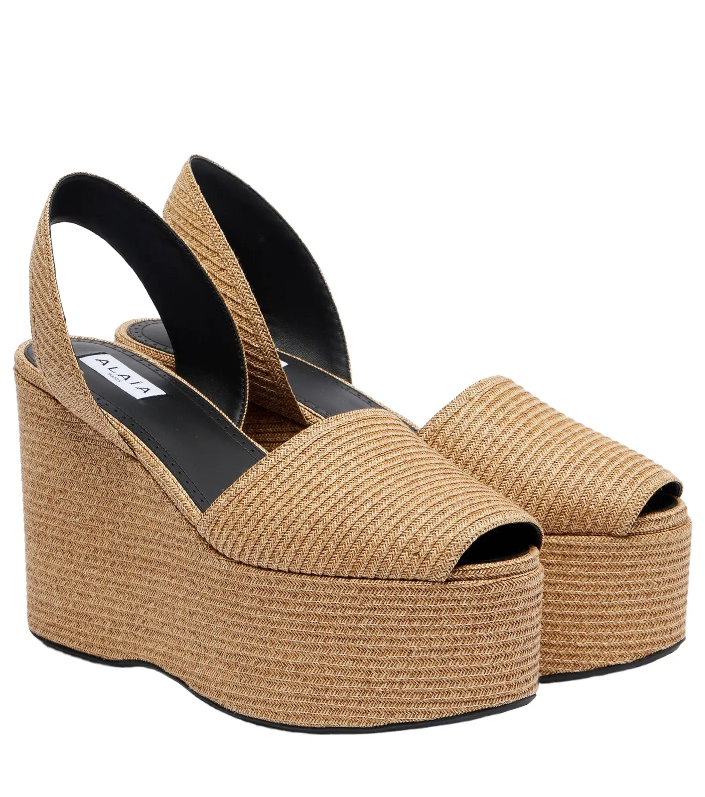 ALAÏA Straw wedge sandals ALAÏA Straw wedge sandals