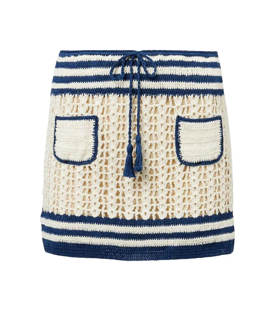 Anna Kosturova Gabrielle crochet cotton miniskirt | Image 1 Anna Kosturova Gabrielle crochet cotton miniskirt | Image 1