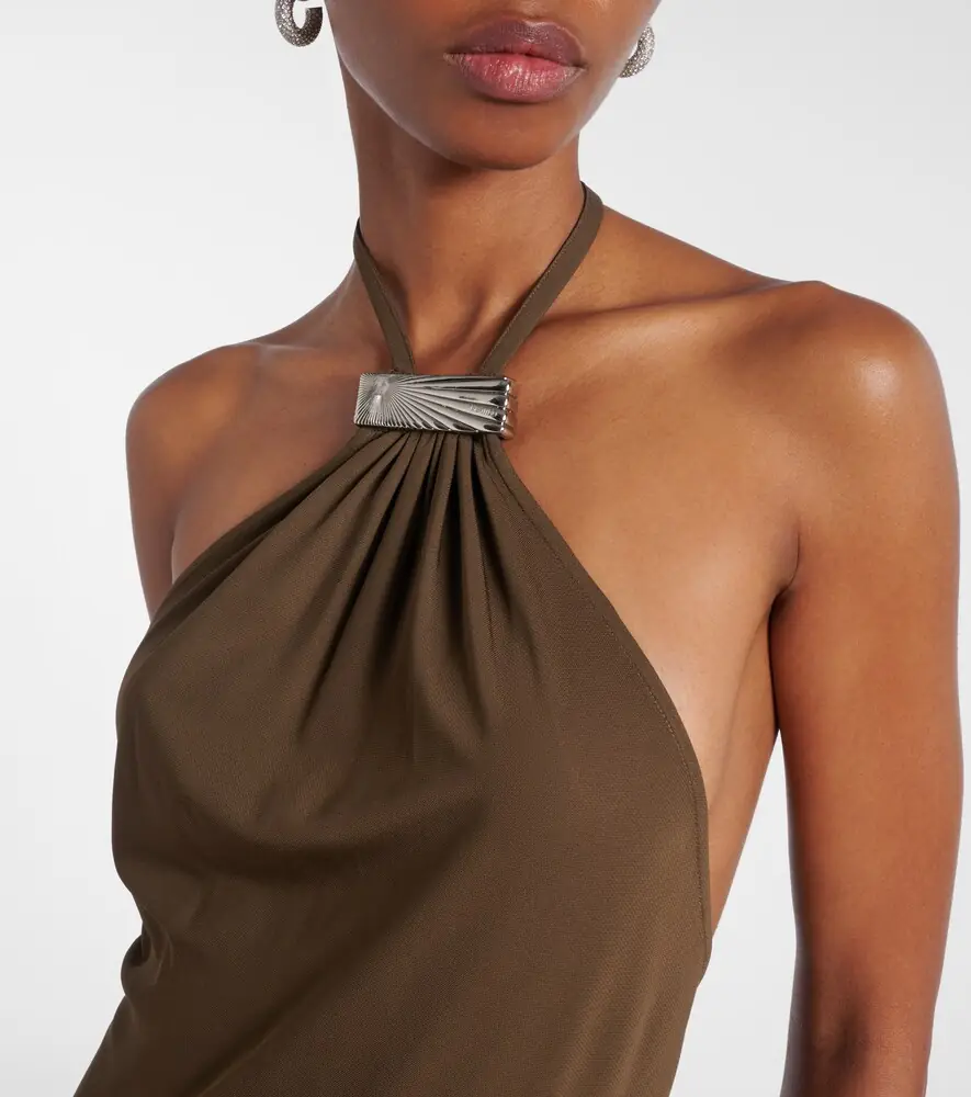 The Attico Halterneck open-back midi dress | Thumbnail 5