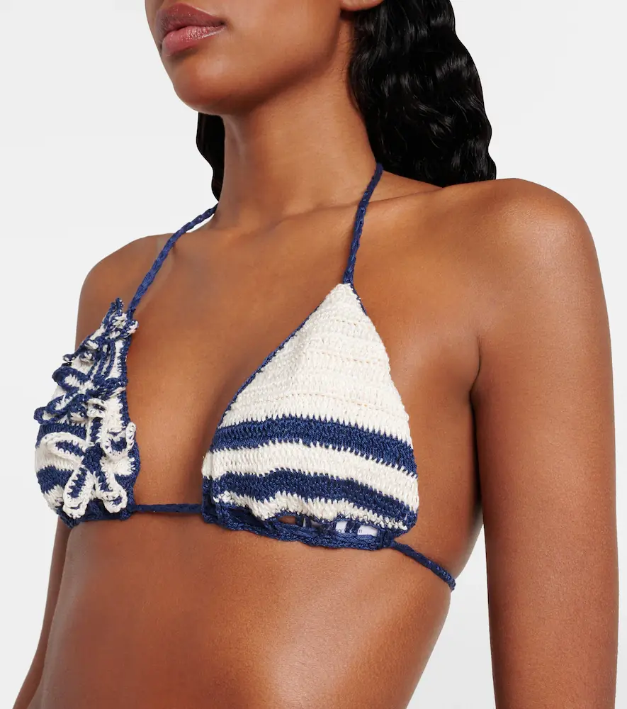 Anna Kosturova Gabrielle crochet cotton bikini top | Thumbnail 2
