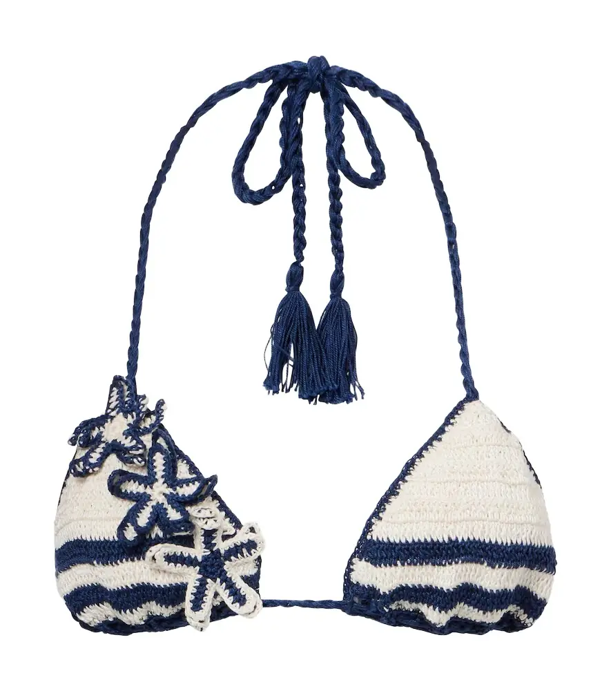 Anna Kosturova Gabrielle crochet cotton bikini top | Image 1 Anna Kosturova Gabrielle crochet cotton bikini top | Image 1
