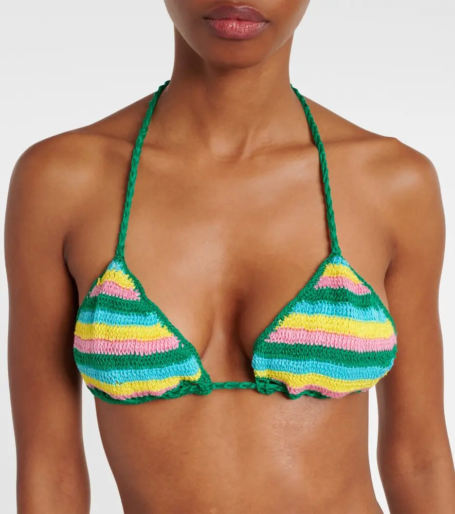 Anna Kosturova Gabrielle crochet cotton bikini top | Thumbnail 4