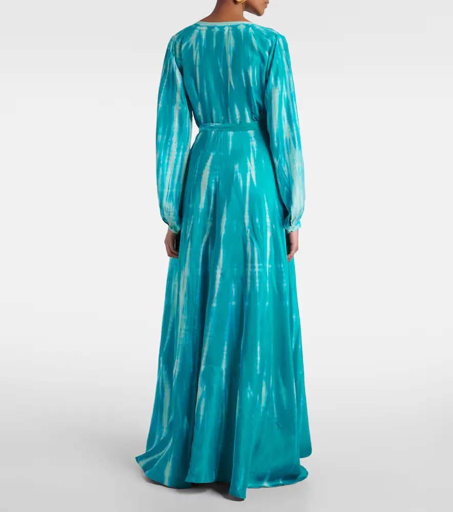Anna Kosturova Tie-dye silk wrap dress | Thumbnail 4