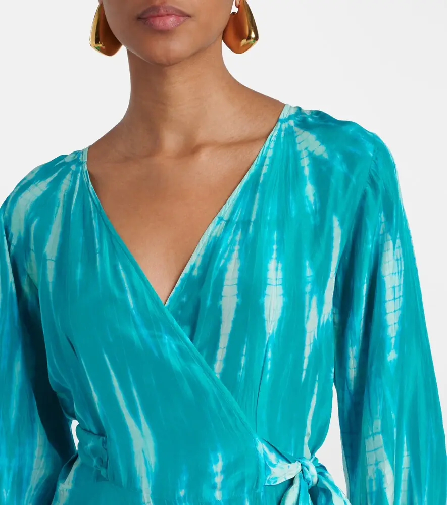 Anna Kosturova Tie-dye silk wrap dress | Thumbnail 6