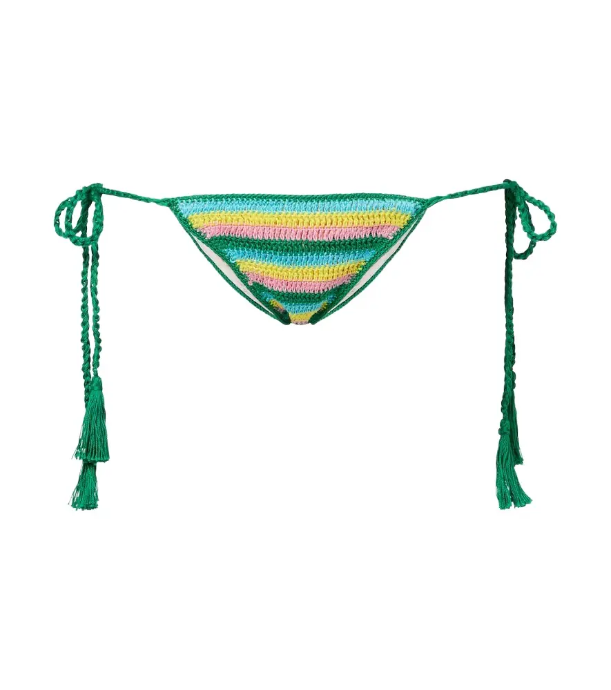 Anna Kosturova Crochet striped cotton bikini bottoms | Image 1 Anna Kosturova Crochet striped cotton bikini bottoms | Image 1