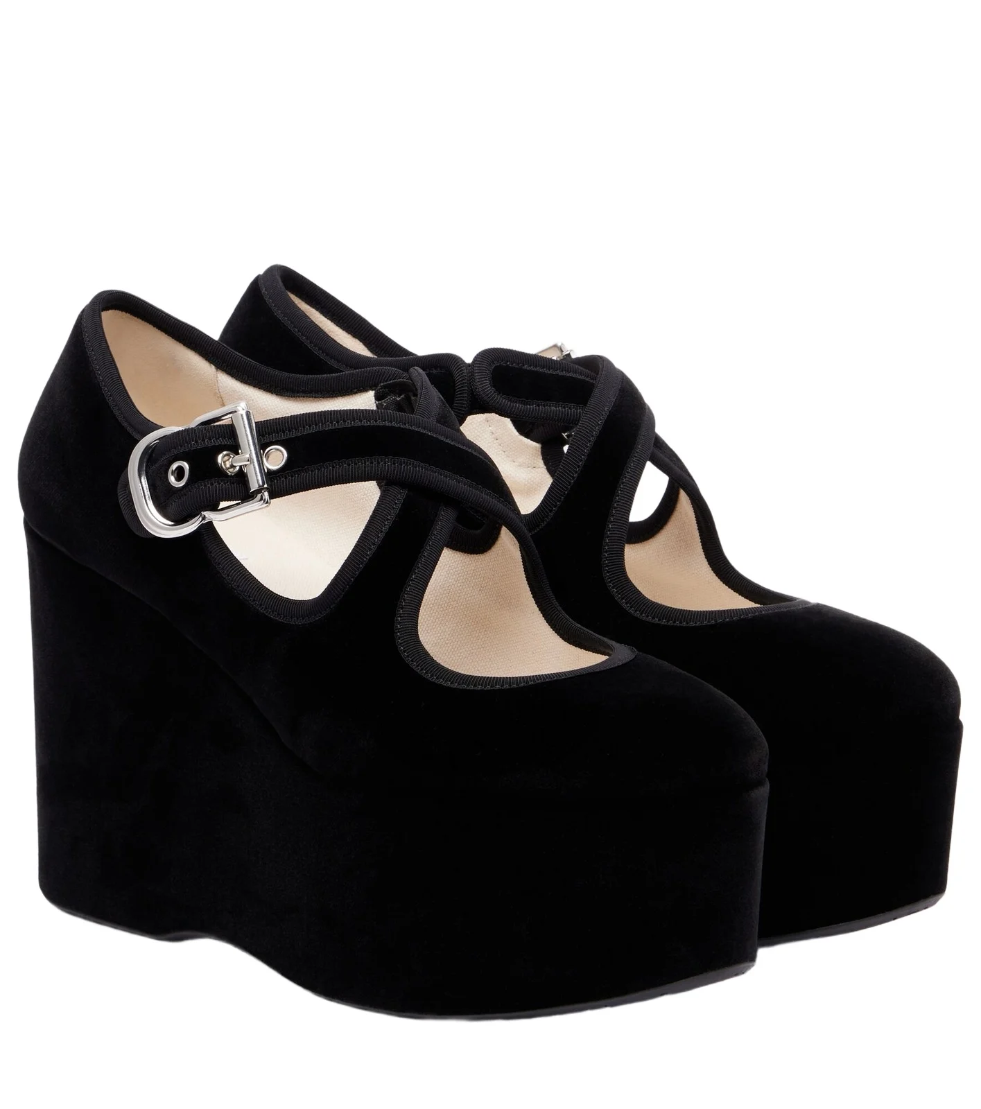 Criss Cross 110 velvet wedges Criss Cross 110 velvet wedges