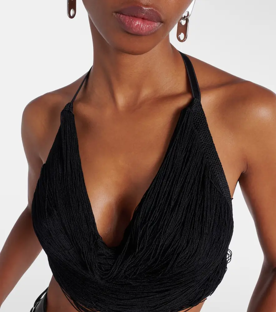 The Attico Fringed halterneck bralette | Thumbnail 5