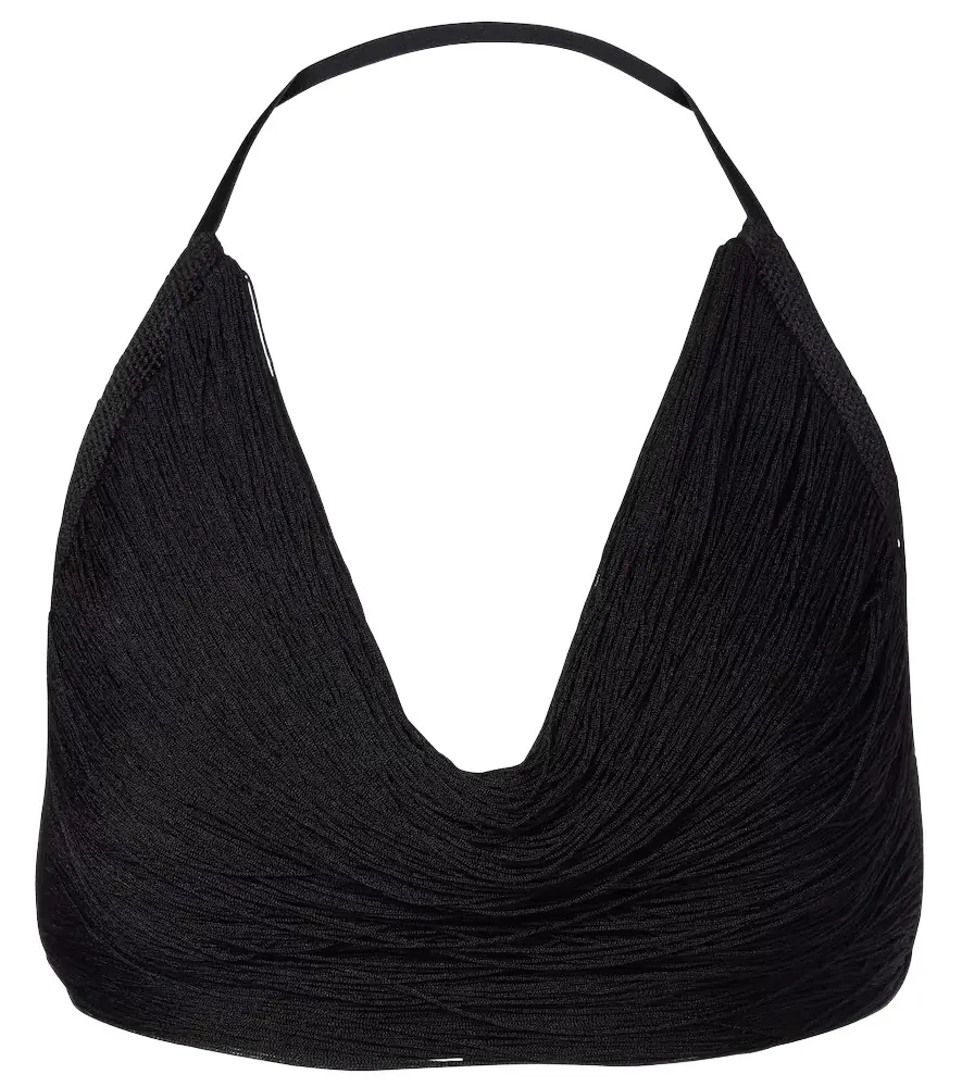 The Attico Fringed halterneck bralette | Image 1 The Attico Fringed halterneck bralette | Image 1