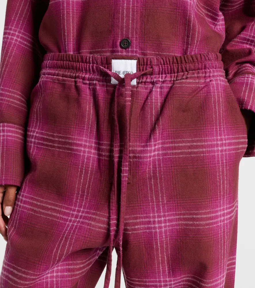 The Attico Checked cotton flannel sweatpants | Thumbnail 6