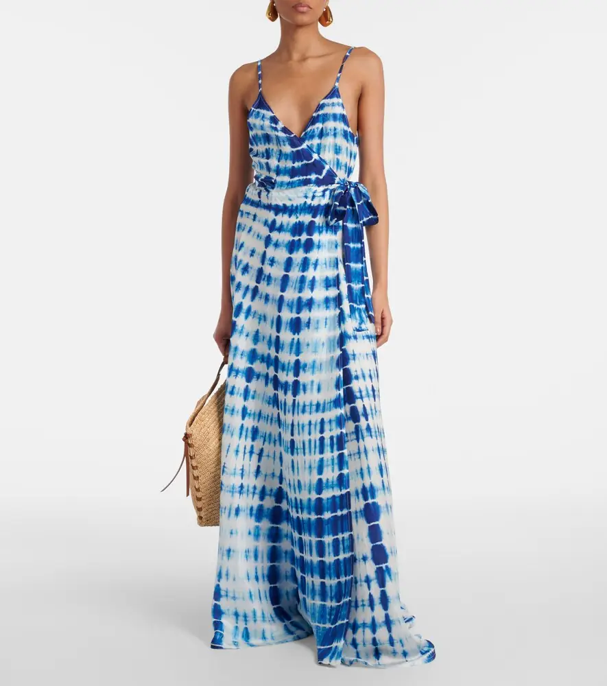 Anna Kosturova Tie-dye silk wrap dress | Thumbnail 2