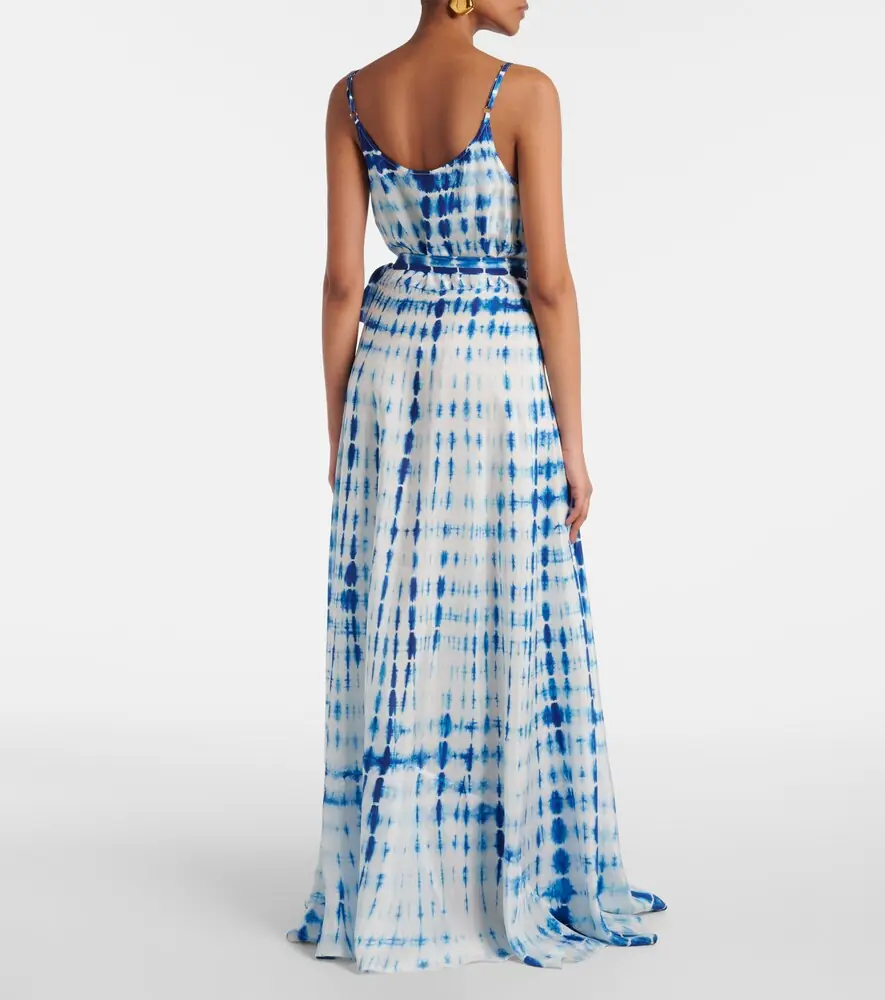Anna Kosturova Tie-dye silk wrap dress | Thumbnail 4