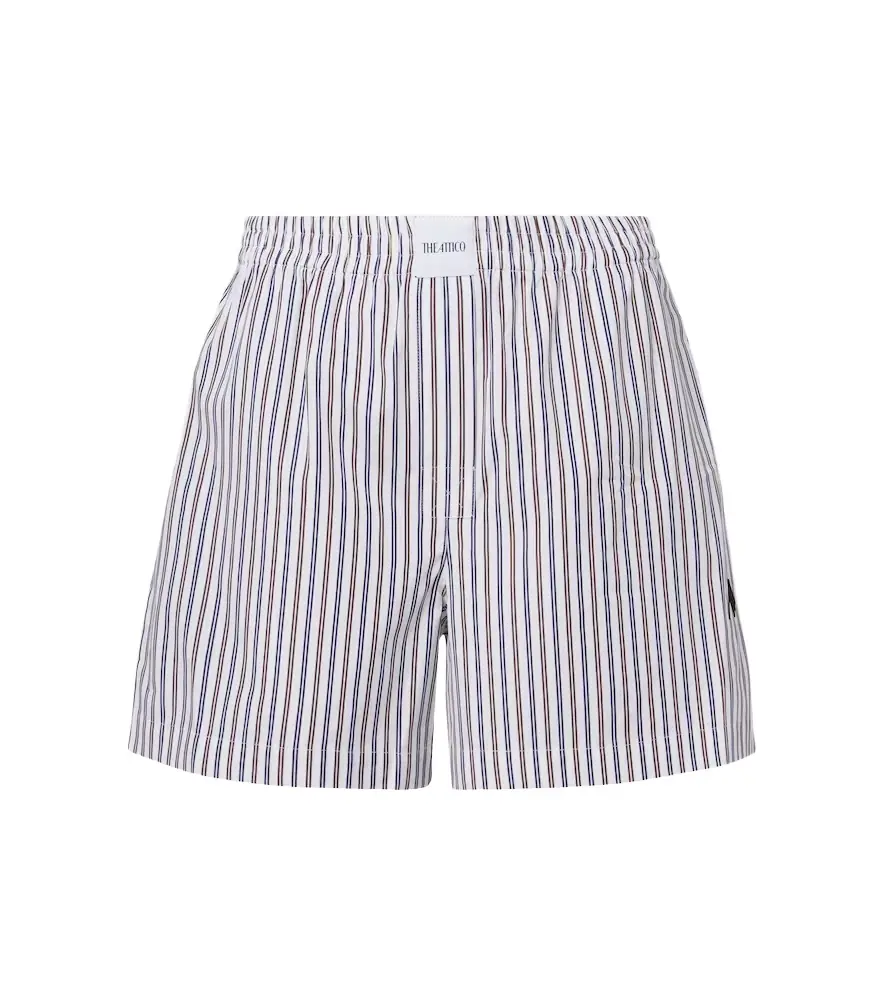 The Attico Striped cotton shorts | Image 1 The Attico Striped cotton shorts | Image 1