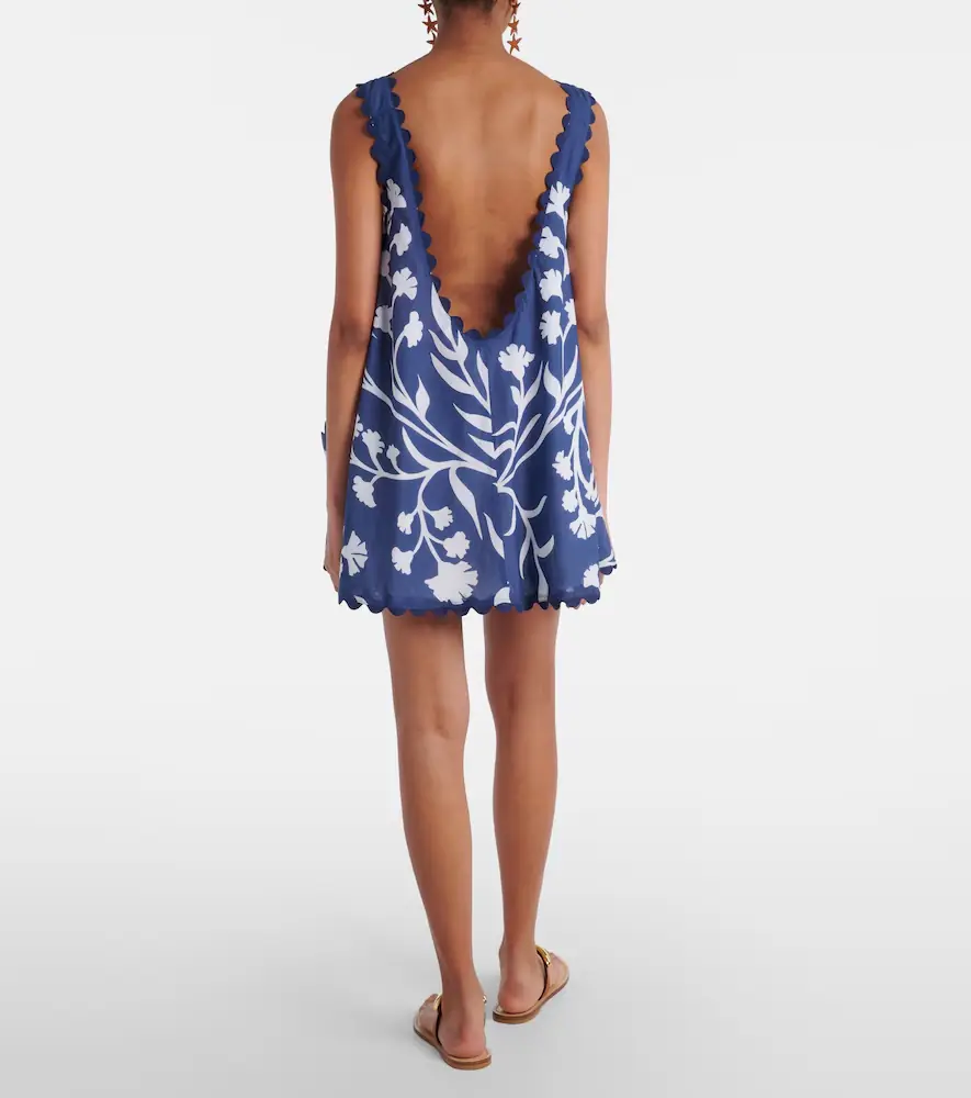 JULIET DUNN Floral scalloped cotton minidress | Thumbnail 4 JULIET DUNN Floral scalloped cotton minidress | Thumbnail 4