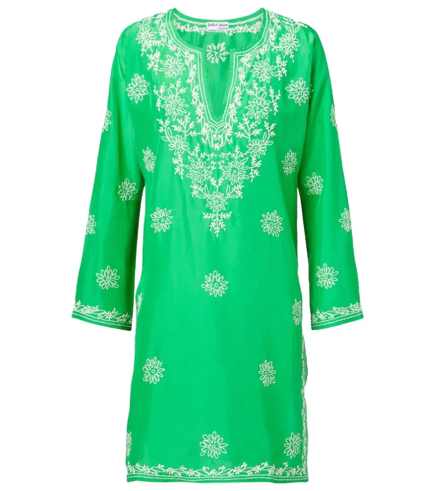 Juliet Dunn Embroidered silk tunic | Image 1 Juliet Dunn Embroidered silk tunic | Image 1