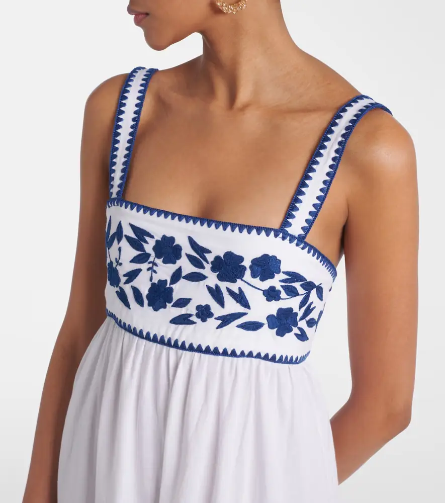 JULIET DUNN Embroidered cotton and linen midi dress | Thumbnail 3 JULIET DUNN Embroidered cotton and linen midi dress | Thumbnail 3