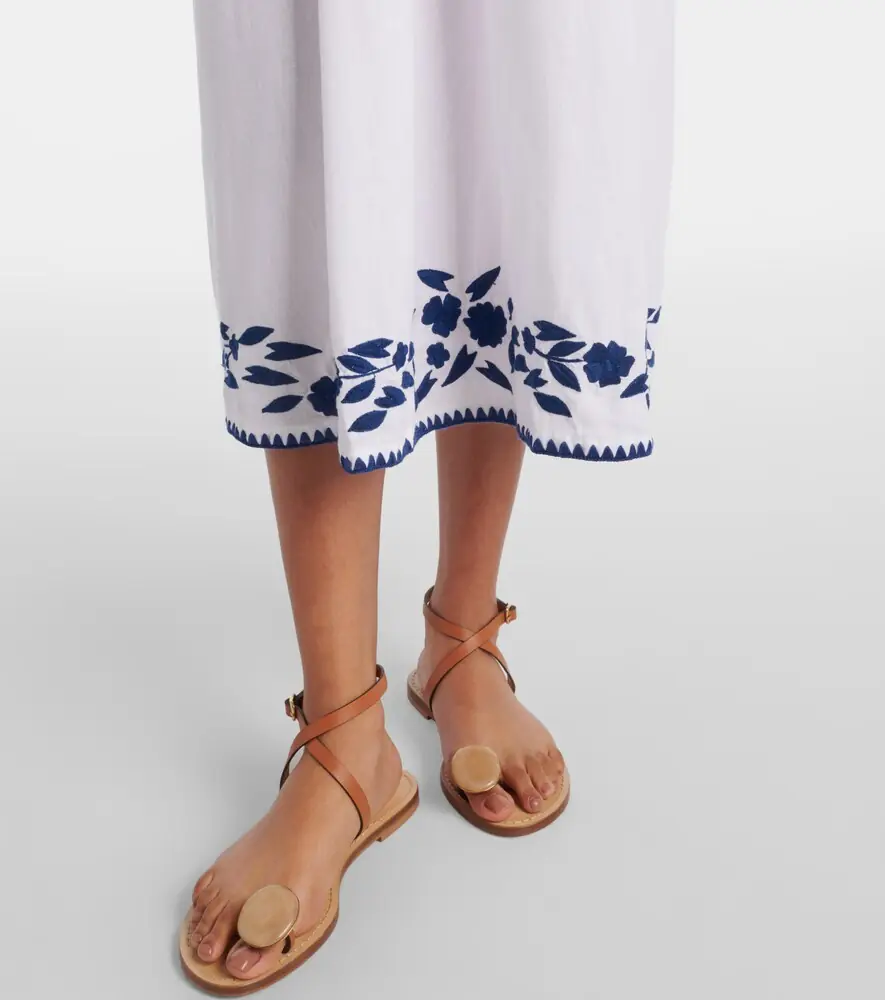 JULIET DUNN Embroidered cotton and linen midi dress | Thumbnail 5 JULIET DUNN Embroidered cotton and linen midi dress | Thumbnail 5