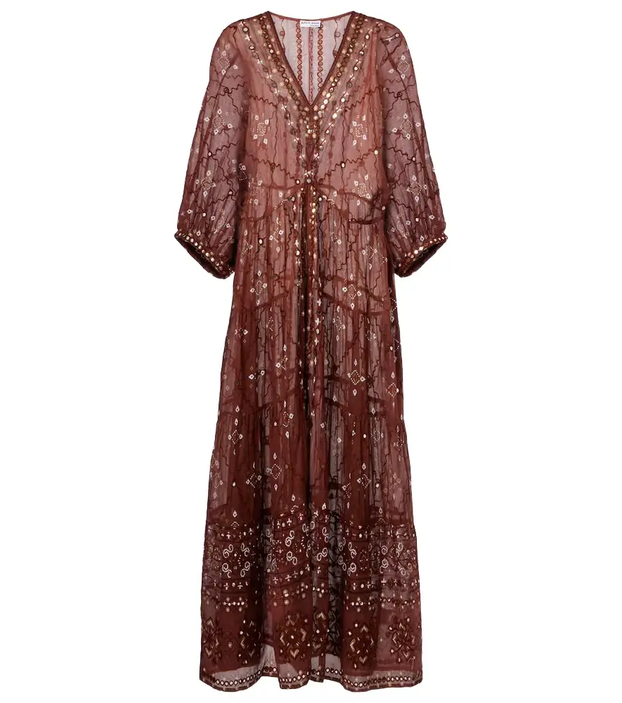 JULIET DUNN Printed cotton maxi dress