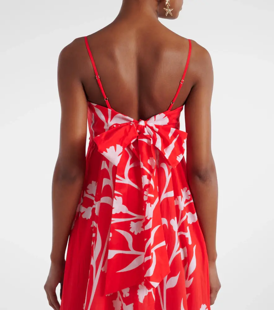 JULIET DUNN Printed scalloped cotton midi dress | Thumbnail 4
