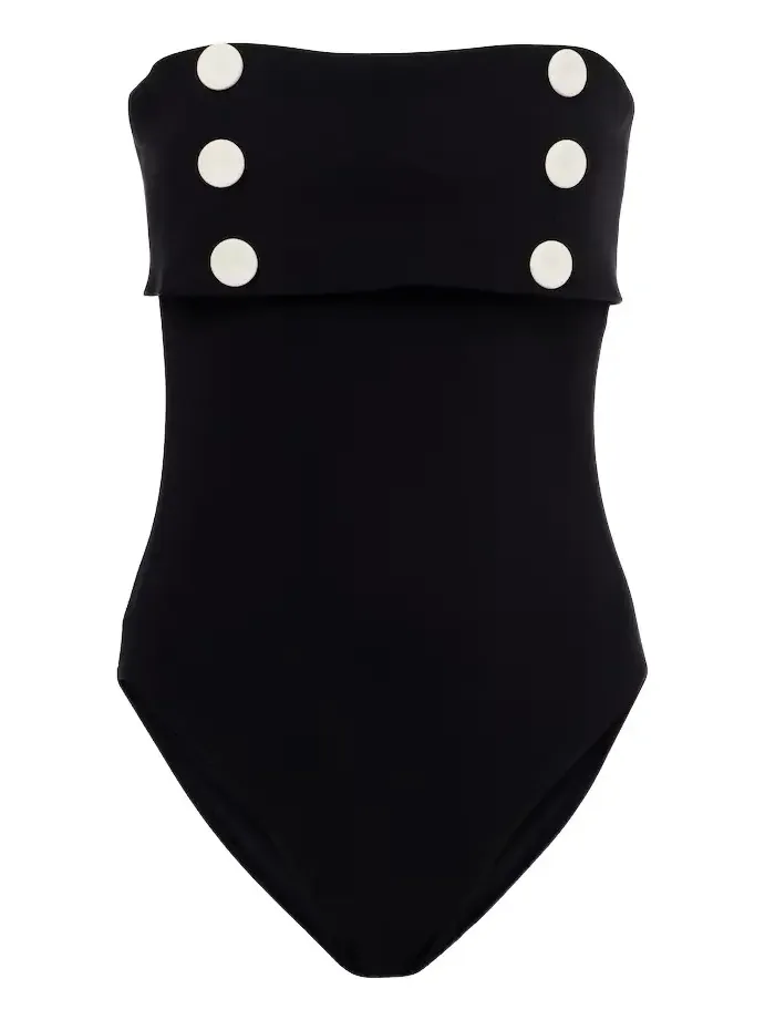 Embellished strapless swimsuit Embellished strapless swimsuit