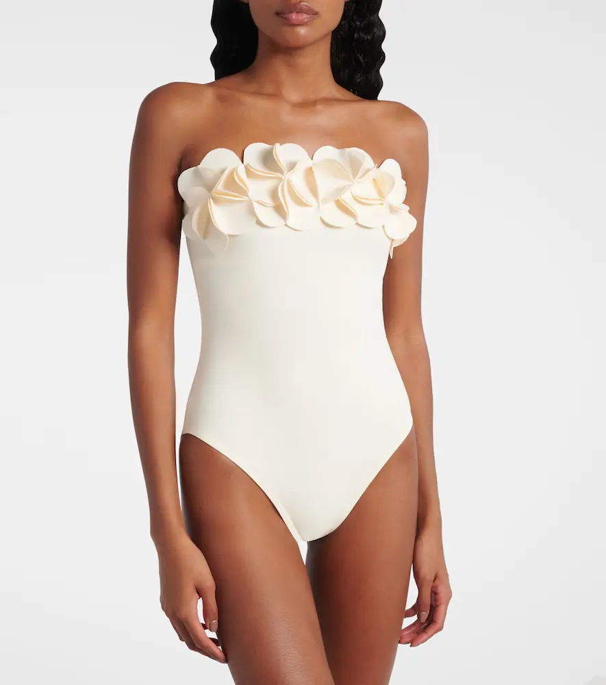Karla Colletto Tess floral-appliqué swimsuit | Thumbnail 2