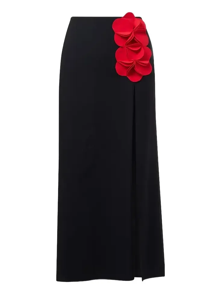 Floral-appliqué beach cover-up Floral-appliqué beach cover-up