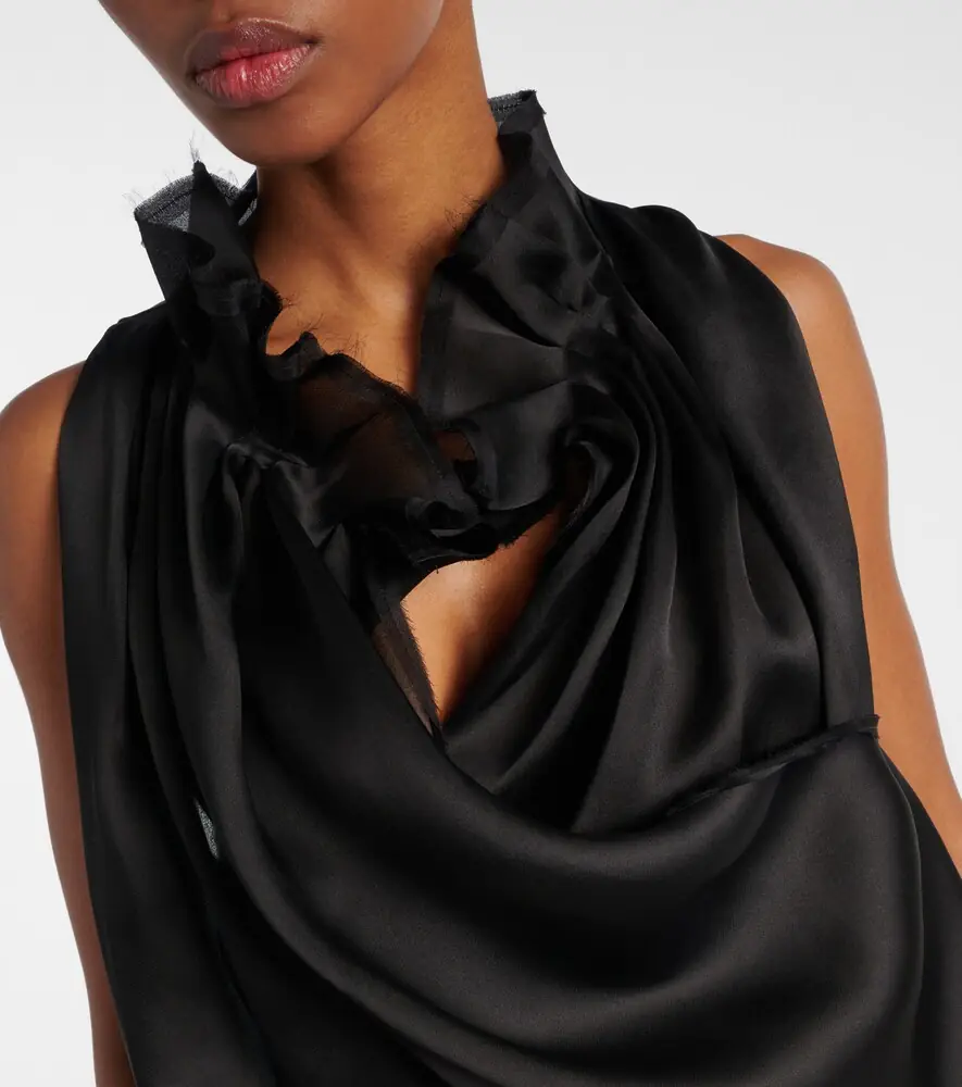 Khaite Meegan draped silk top | Thumbnail 3