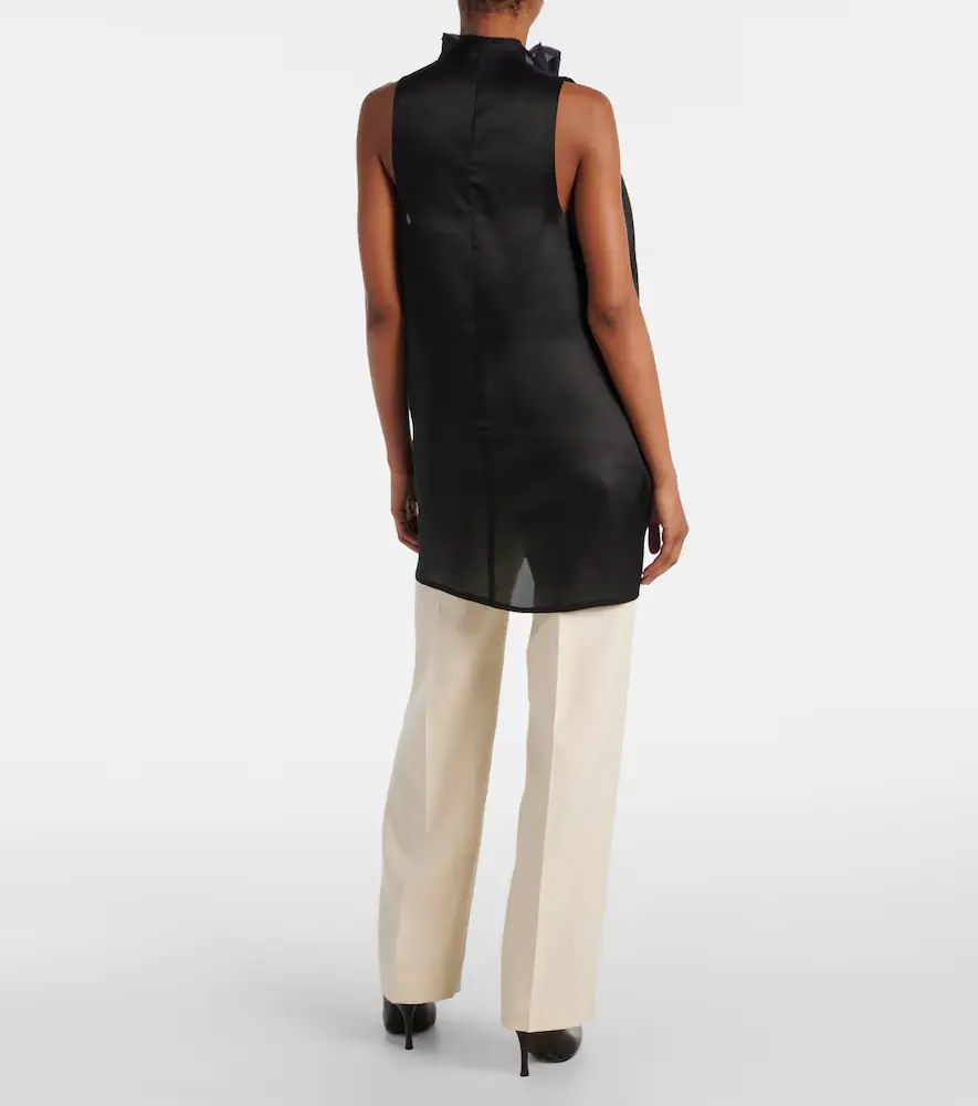 Khaite Meegan draped silk top | Thumbnail 4