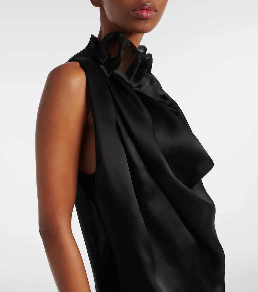 Khaite Meegan draped silk top | Thumbnail 5
