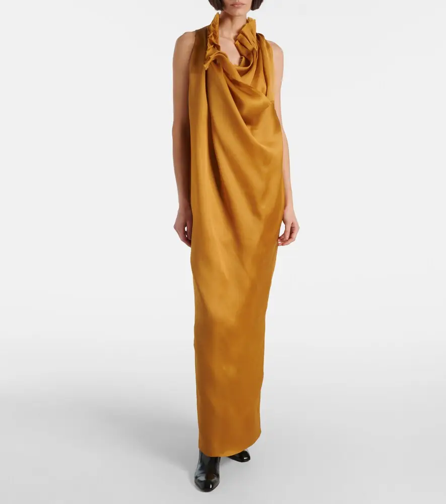 Khaite Meryl draped silk maxi dress | Thumbnail 2