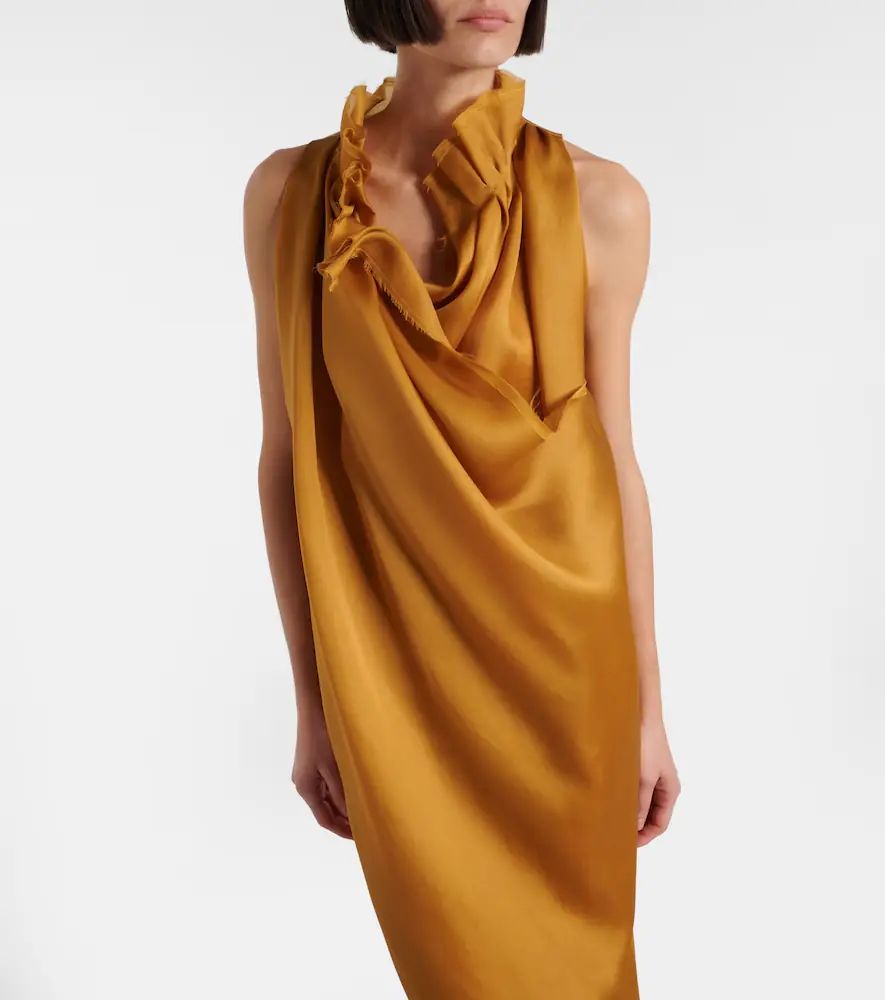 Khaite Meryl draped silk maxi dress | Thumbnail 3