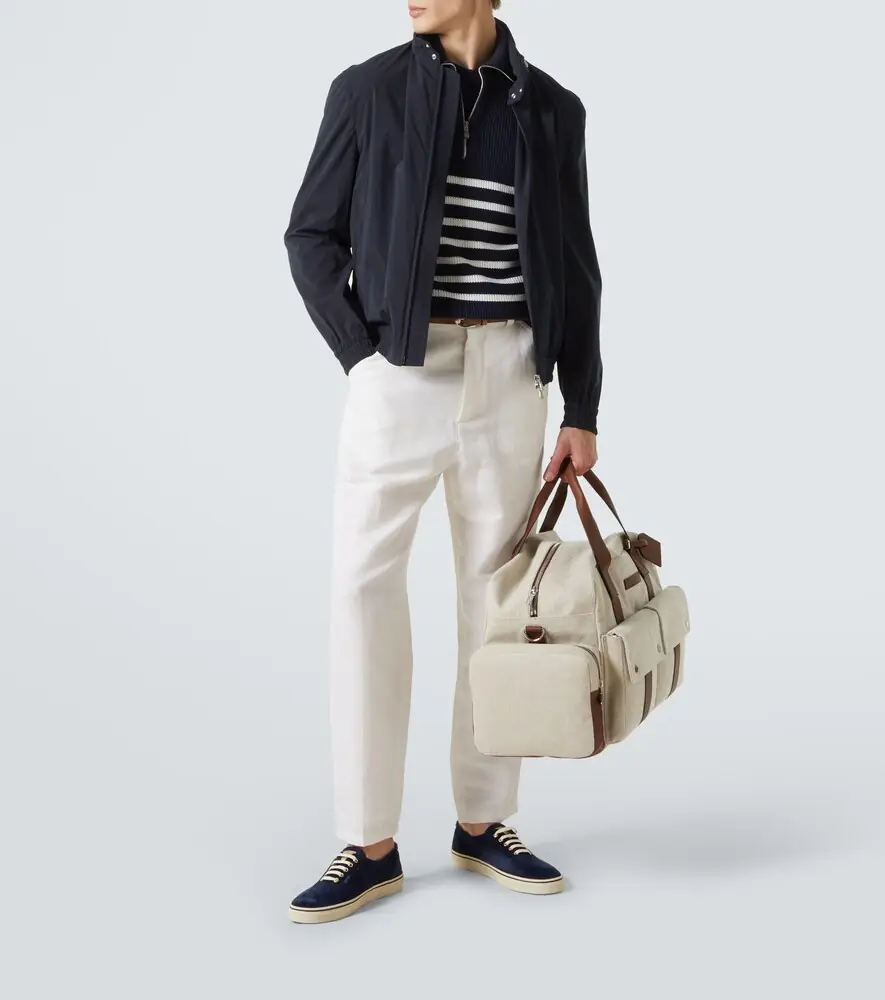 Brunello Cucinelli Striped cotton half-zip sweater | Thumbnail 2 Brunello Cucinelli Striped cotton half-zip sweater | Thumbnail 2