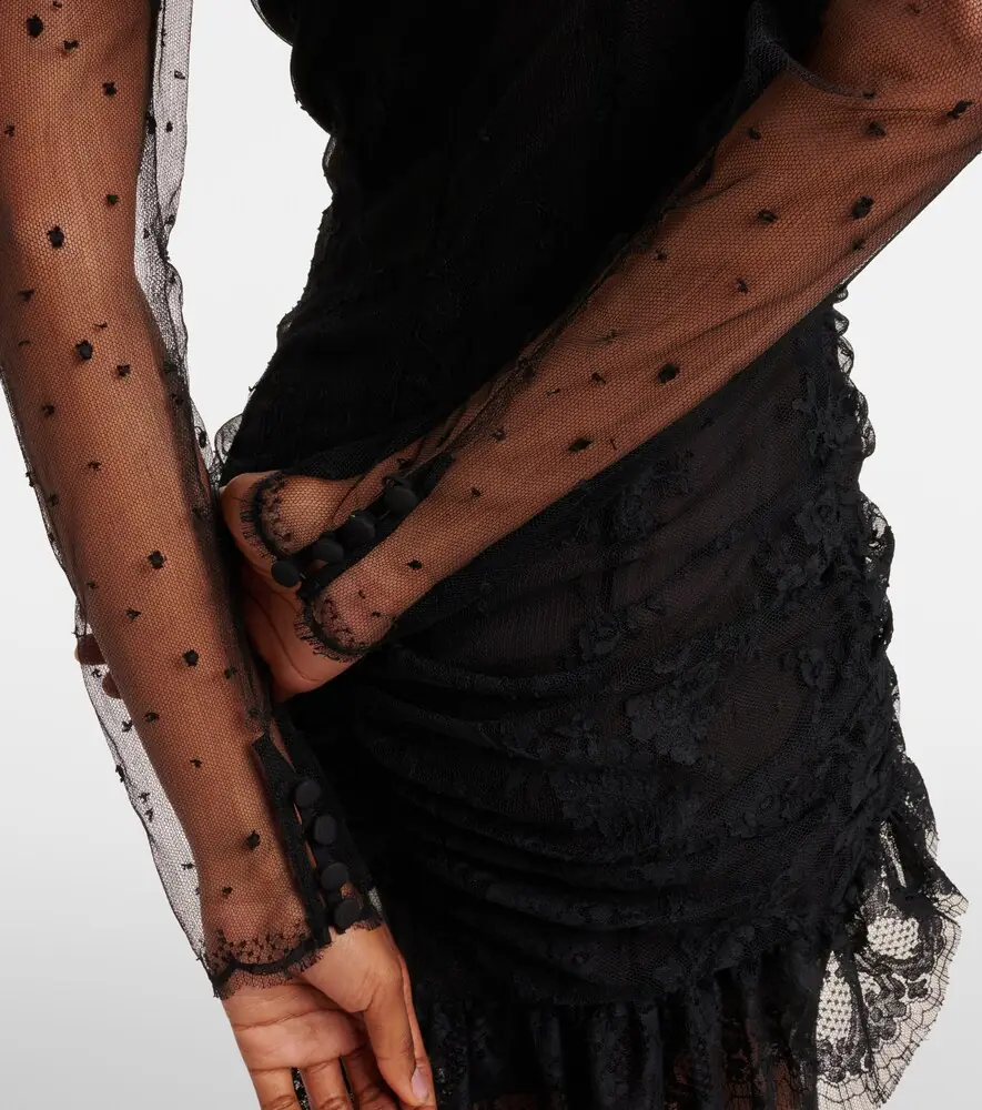 Alessandra Rich Sheer cotton-blend lace gown | Thumbnail 6 Alessandra Rich Sheer cotton-blend lace gown | Thumbnail 6
