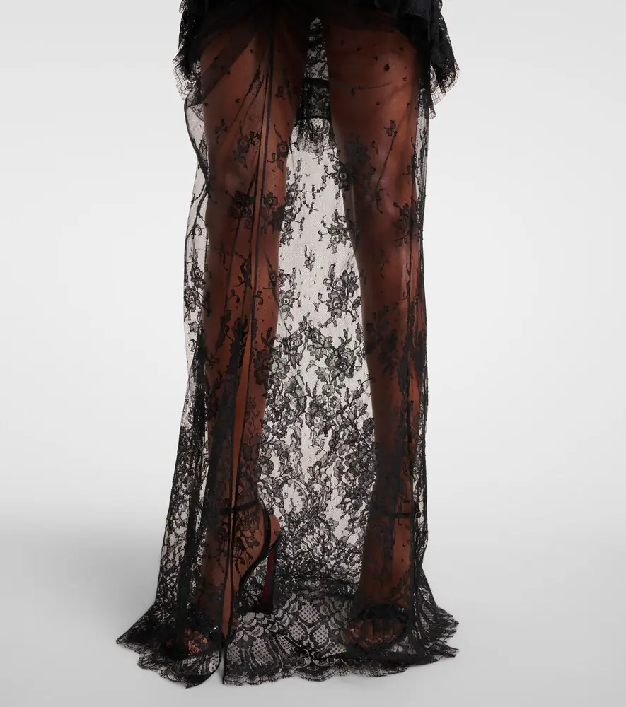 Alessandra Rich Sheer cotton-blend lace gown | Thumbnail 7 Alessandra Rich Sheer cotton-blend lace gown | Thumbnail 7