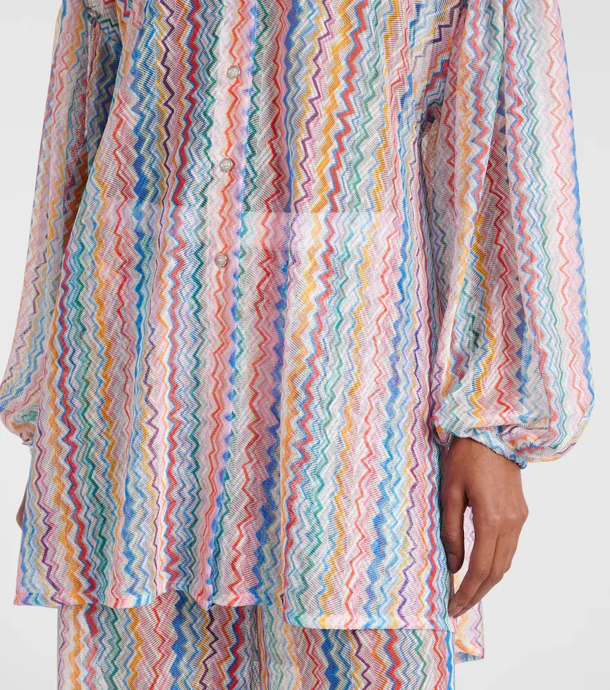 Missoni Zigzag sheer oversized shirt | Thumbnail 3