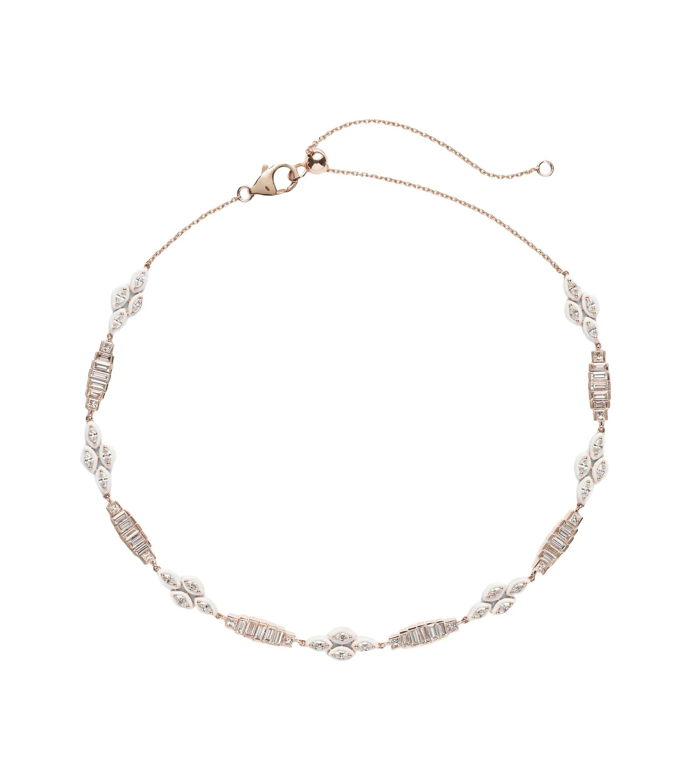 18kt gold choker with diamonds