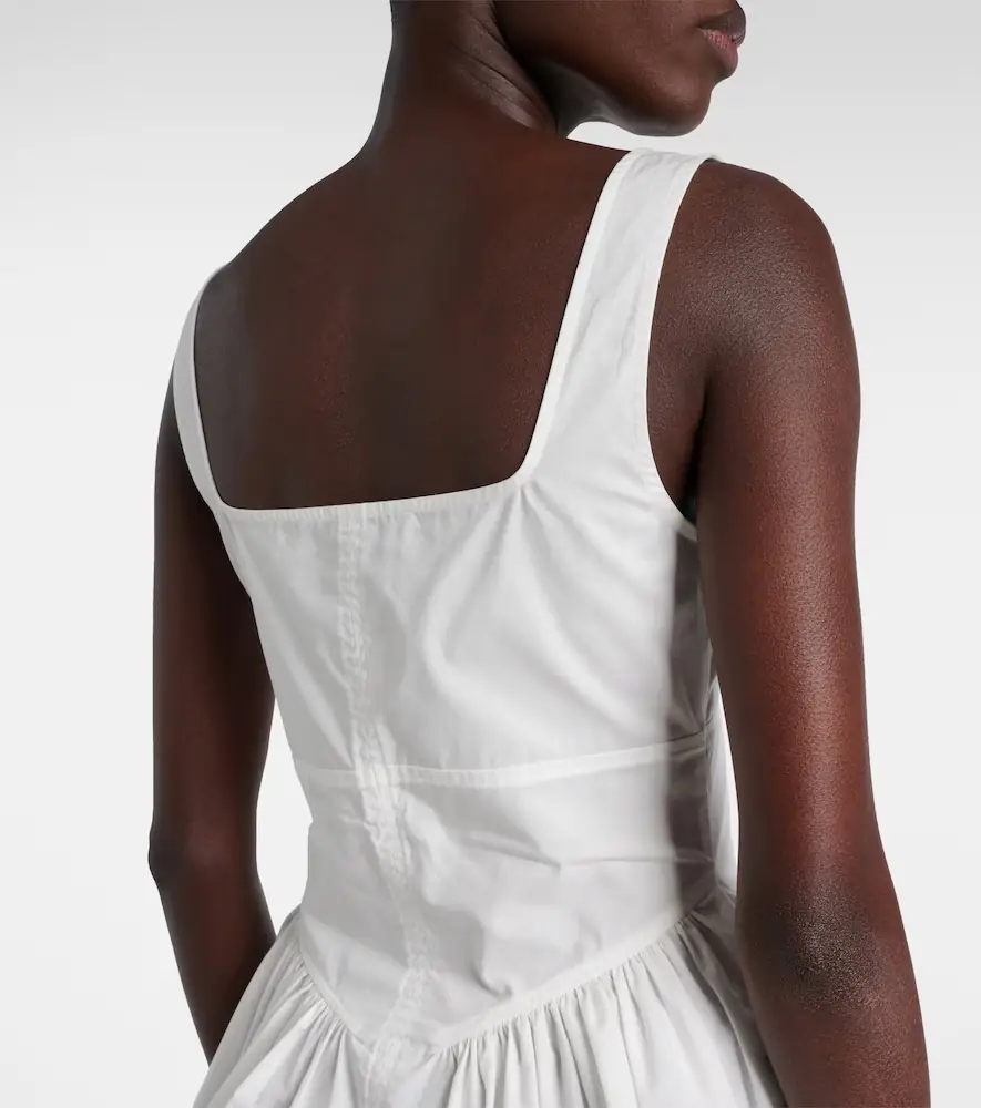 Proenza Schouler White Label Bader cotton-blend poplin top | Thumbnail 2
