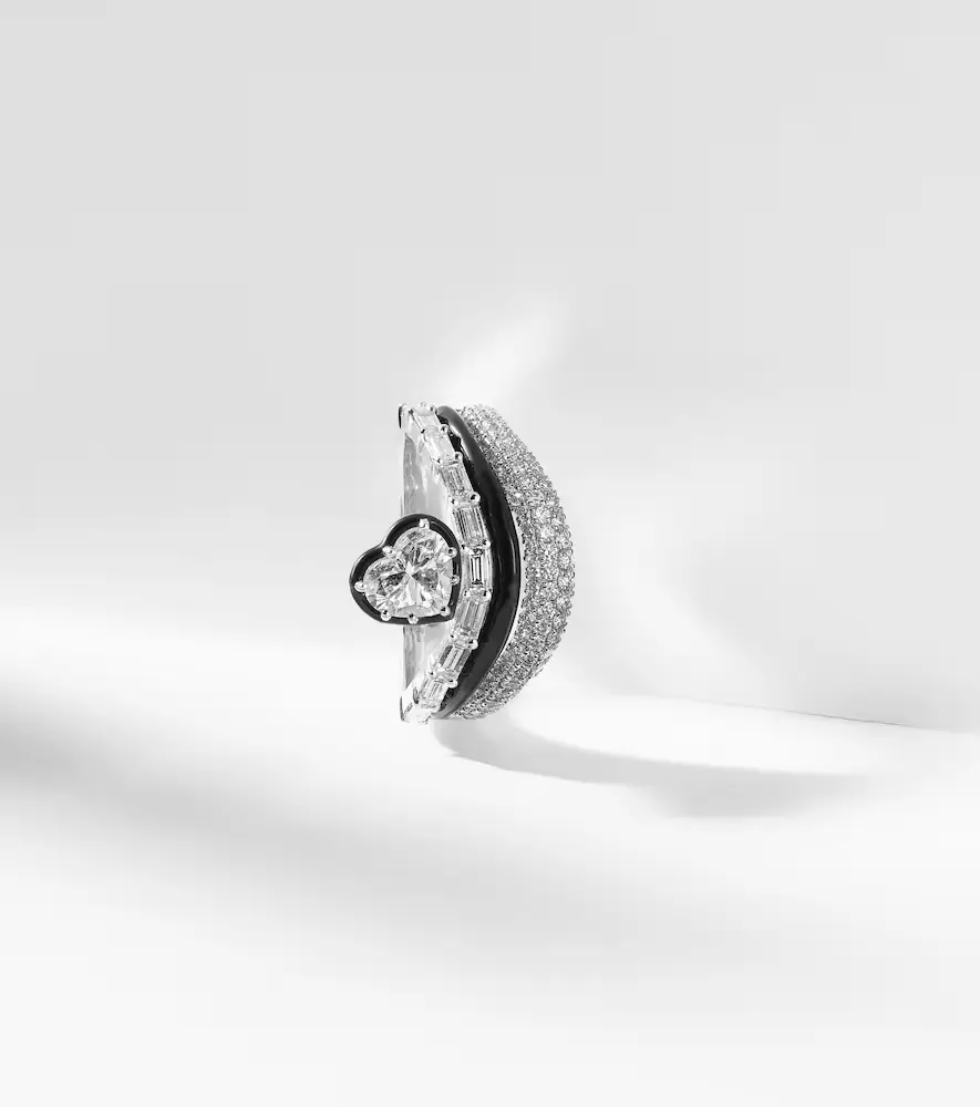 Kamyen Art Deco Heart 18kt white gold ring with diamonds | Thumbnail 5 Kamyen Art Deco Heart 18kt white gold ring with diamonds | Thumbnail 5
