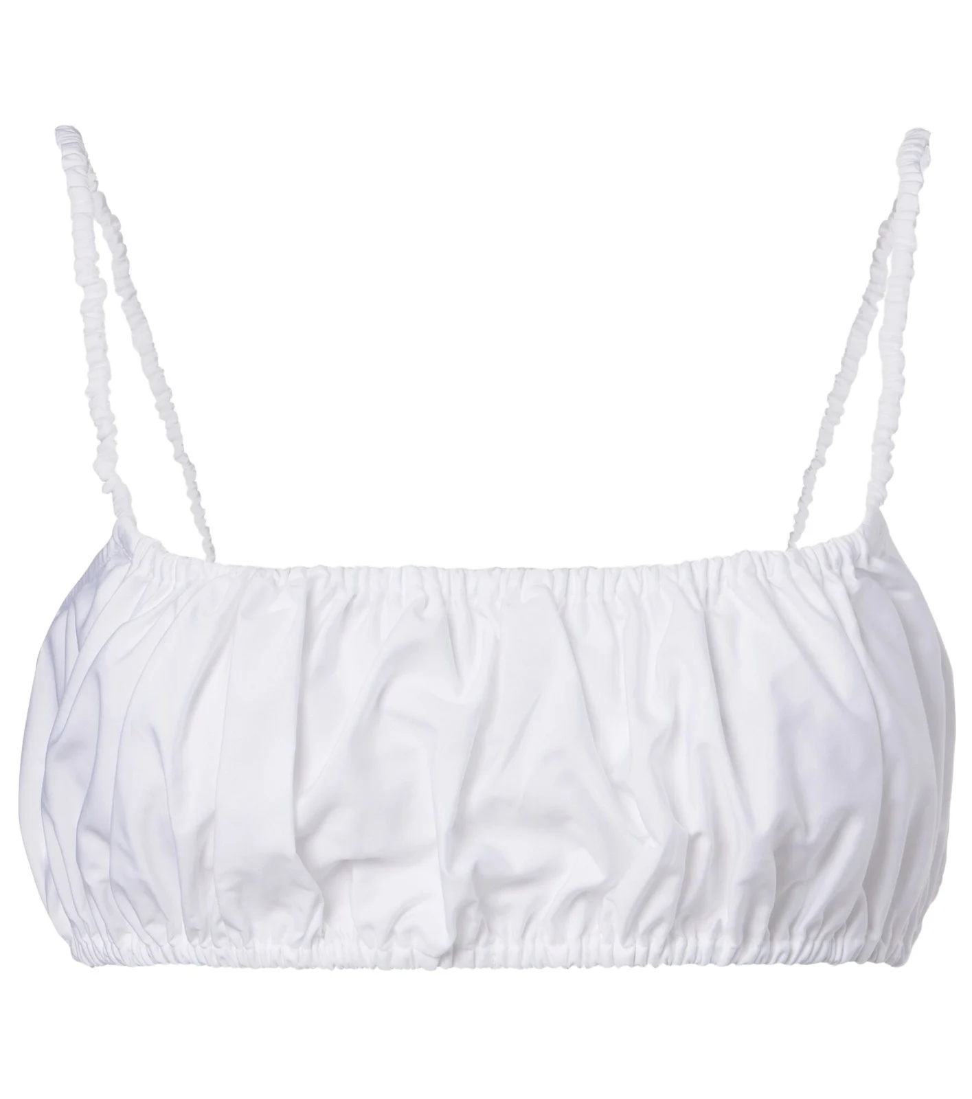 ALAÏA Ruched cotton bra top ALAÏA Ruched cotton bra top