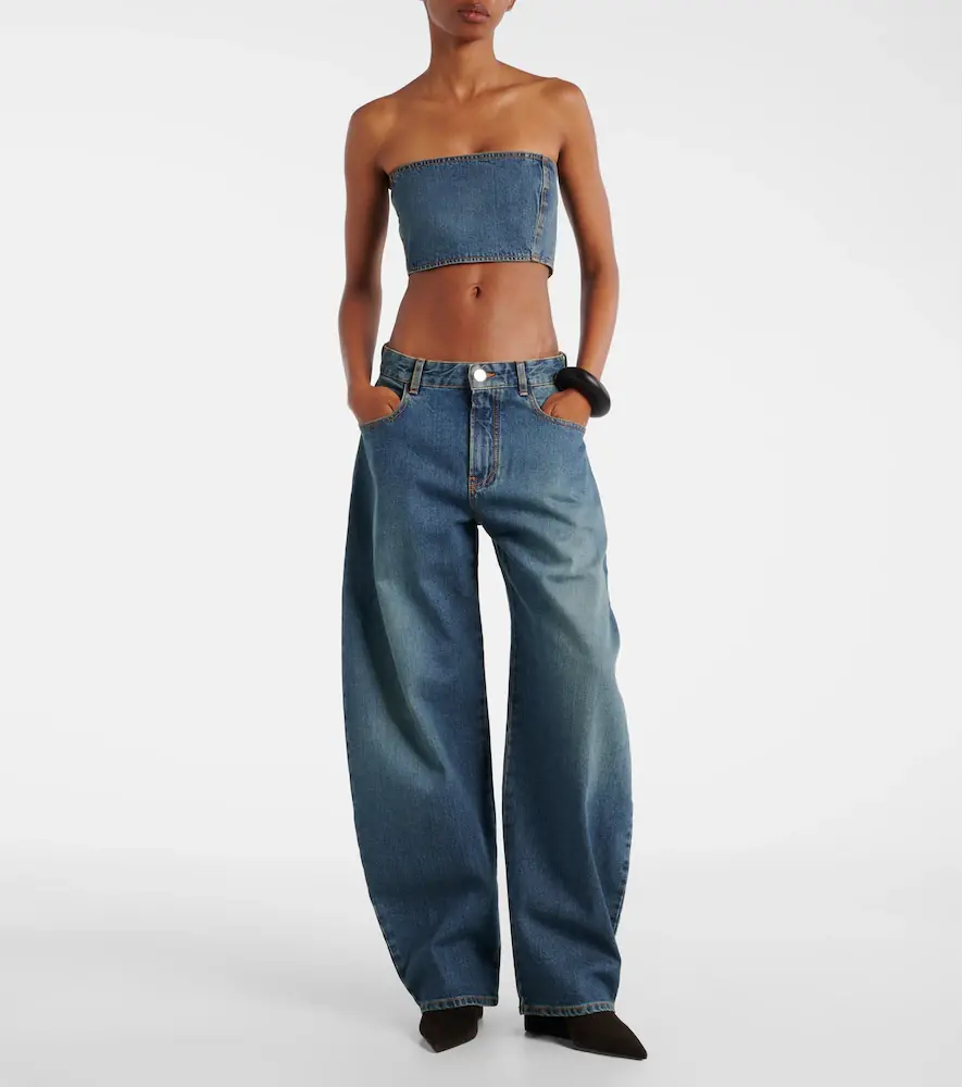 ALAÏA High-rise barrel-leg jeans | Thumbnail 2 ALAÏA High-rise barrel-leg jeans | Thumbnail 2